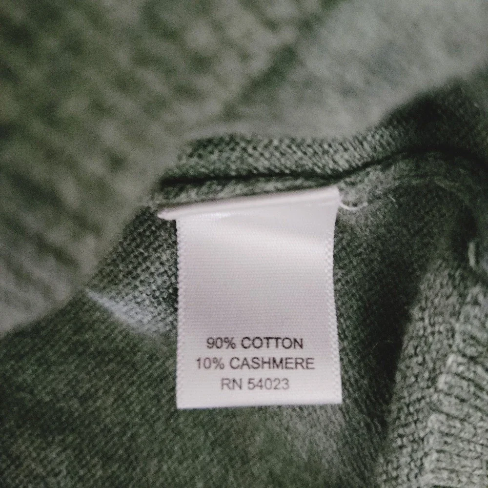 Banana Republic Cashmere Blend‎ Sweater Mens XL Green V-Neck Preppy Layers
